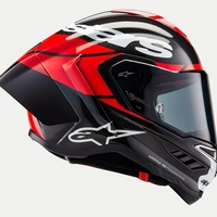 Каска ALPINESTARS Supertech R10 Team Black/Carb/Fluo Red/White