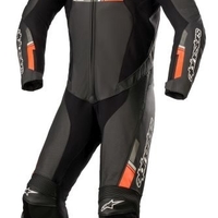 Кожен мото екип ALPINESTARS GP FORCE CHASER V2 1PC BLACK/FLUO RED