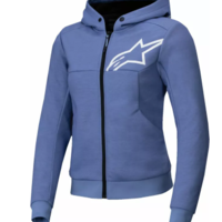 Дамски мото суичър ALPINESTARS Stella Chrome v2 BLUE VIOLET/WHT