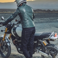 Кожено мото яке SPIDI CLUBBER GREEN/ICE