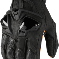 Кожени мото ръкавици ICON HYPERSPORT SHORT - BLACK