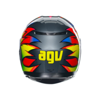 КАСКА  AGV K3 -BIRDY 2.0 GREY/YELLOW/RED