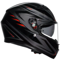 КАСКА  AGV K3 E2206 - SYTH BLACK/RED