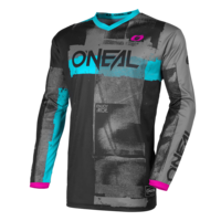 Дамска мотокрос блуза O`NEAL ELEMENT ROLLER BLACK/CYAN V.26