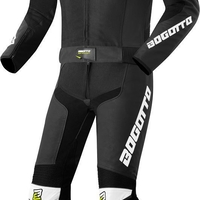 Кожен Мото Екип BOGOTTO LOSAIL Black/White/Yellow