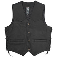 Кожен мото елек A-PRO WILD BLACK