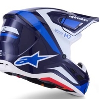 Мотокрос каска ALPINESTARS SM7 RISE BLUE/WHITE