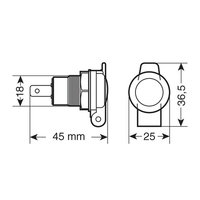 Гнездо за запалка DIN 12/24V 39132