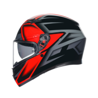 КАСКА  AGV K3 -COMPOUND BLACK/RED