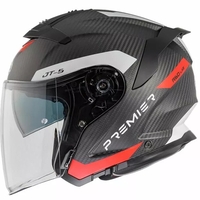 Скутерова каска Premier JT5 Carbon MA BLACK/RED