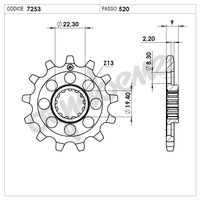 Предно зъбчато колело (пиньон) TROFEO 367253Z13