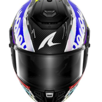 Каска SHARK SPARTAN RS CARBON STREETRUSH BLACK/BLUE/SILVER/YELLOW