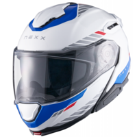 Каска NEXX X.LIFETOUR FLIP UP GLOBE WHITE BLUE
