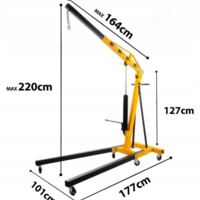 ХИДРАВЛИЧЕН, СГЪВАЕМ КРАН ЗА ДВИГАТЕЛИ ТИП ЖИРАФ 2 ТОНА JCB