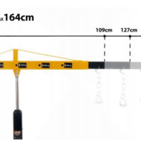 ХИДРАВЛИЧЕН, СГЪВАЕМ КРАН ЗА ДВИГАТЕЛИ ТИП ЖИРАФ 2 ТОНА JCB