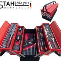 СГЪВАЕМ МЕТАЛЕН КУФАР С ИНСТРУМЕНТИ 86 ЧАСТИ STAHLMAYER