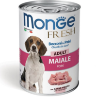 Monge Fresh Adult със свинско – хапки в пастет за кучета в зряла възраст, 400 гр