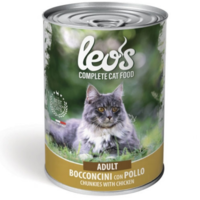Leo’s Adult с пилешко – хапки с пилешко – за котки в зряла възраст, 415гр