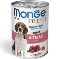 Monge Fresh Adult с телешко – хапки в пастет за кучета в зряла възраст, 400 гр