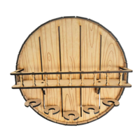 Стенна поставка за алкохол с гравирана бутилка и 6 персонализирани чаши