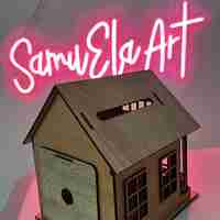 Дървена касичка Къщичка