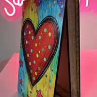 Дървена кутия за пари-Сърце