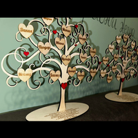 Гравиранодърво със сърцаи имена