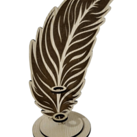 Дървено перо-поставка за химикал или молив