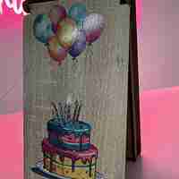 Дървена кутия за пари – Торта