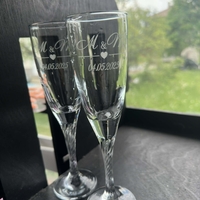 Гравирани сватбени чаши с име