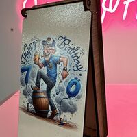 Дървена кутия за пари-Честит Юбилей мъж