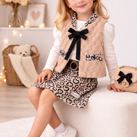 Детски комплект за момиче с пола и елек