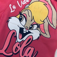 Детски летен комплект Lola в циклама – блузка и къс панталон (с дефект)