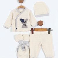 Бебешки комплект за новородено 5 части с мече