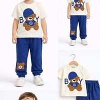 Детски комплект за момче с 3D пухено мече