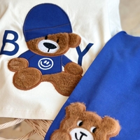 Детски комплект за момче с 3D пухено мече