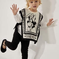 Детски комплект Minnie Mouse – клин и плетено пончо