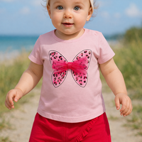 Розов летен комплект за момиче