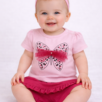 Розов летен комплект за момиче