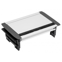 LETTERBOX Pop-up контакт за вгражд.,3х Schuko,2xUSB,без корпус,капак,сребрист GTV