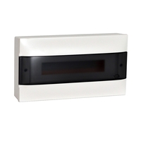 Табло за открит монтаж, 18 модула, прозрачна врата, PE+N шини, Practibox S, Legrand