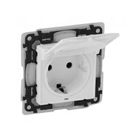 Legrand Контакт шуко с капаче IP44 Valena life Бяло