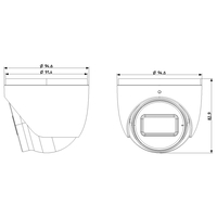 IP куполна IR Mic камера 2Mpx, 2,8 мм A.V., ELVOX, Vimar