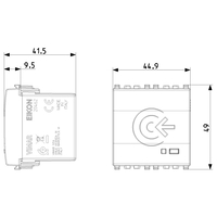 Смарт четец на NFC/RFID карти, Wireles View цвят Бял VIMAR EIKON