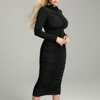 Черна миди рокля Scarlet