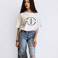 Тениска White I13 Oversize