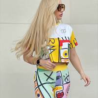 Art Fit Burst Set-дамски спортен комплект с арт принт