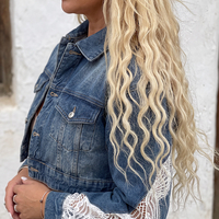 Femme 13 Denim – Дамско дънково яке с дантела
