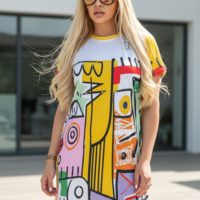 Art Fit Burst Dress – дамска спортна рокля с арт принт