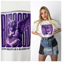 Тениска Purple Angel Oversize
